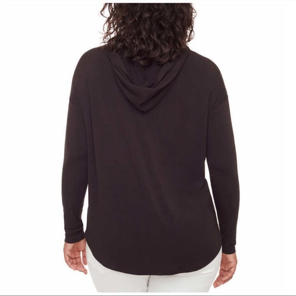 S.C. & CO Ladies Top with Hood, Black - Picture 3 of 7